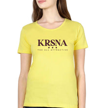 Load image into Gallery viewer, Krsna T-Shirt for Women-XS(32 Inches)-Yellow-Ektarfa.online
