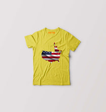 Load image into Gallery viewer, USA America Kids T-Shirt for Boy/Girl-Mustard Yellow-Ektarfa.online
