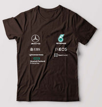 Load image into Gallery viewer, Mercedes AMG Petronas F1 2022 Team T-Shirt for Men-S(38 Inches)-Coffee Brown-Ektarfa.online
