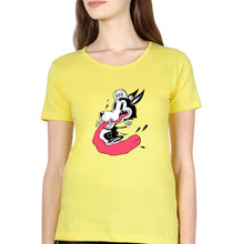 Load image into Gallery viewer, Funny Wolf T-Shirt for Women-XS(32 Inches)-Yellow-Ektarfa.online

