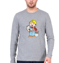 Load image into Gallery viewer, Bob the Builder Full Sleeves T-Shirt for Men-Grey Melange-Ektarfa.online
