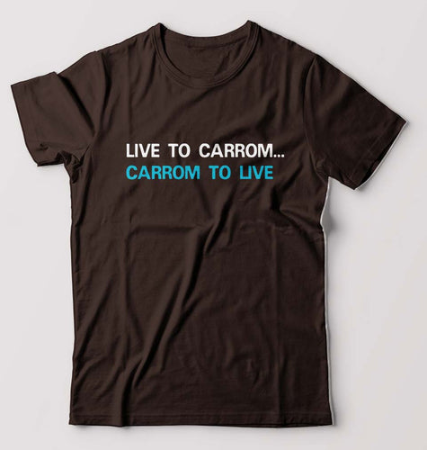 Carrom T-Shirt for Men-Coffee Brown-Ektarfa.online