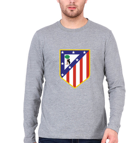 Atlético Madrid Full Sleeves T-Shirt for Men-Grey Melange-Ektarfa.online