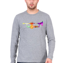 Load image into Gallery viewer, Trumpet Full Sleeves T-Shirt for Men-Grey Melange-Ektarfa.online
