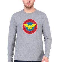 Load image into Gallery viewer, Wonder Woman Superhero Full Sleeves T-Shirt for Men-Grey Melange-Ektarfa.online
