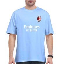 Load image into Gallery viewer, A.C. Milan 2021-22 Oversized T-Shirt for Men-Baby Blue-Ektarfa.online
