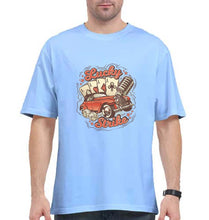 Load image into Gallery viewer, Poker Oversized T-Shirt for Men-Baby Blue-Ektarfa.online
