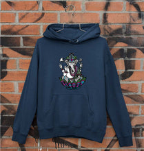 Load image into Gallery viewer, Psychedelic Ganesha Unisex Hoodie for Men/Women-S(40 Inches)-Navy Blue-Ektarfa.online
