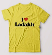 Load image into Gallery viewer, I Love Ladakh T-Shirt for Men-Yellow-Ektarfa.online
