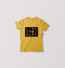 Load image into Gallery viewer, LIVE LOVE RAVE Kids T-Shirt for Boy/Girl-Golden Yellow-Ektarfa.online
