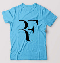 Load image into Gallery viewer, Roger Federer(RF) T-Shirt for Men-S(38 Inches)-Light Blue-Ektarfa.online
