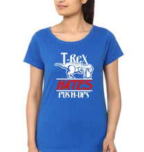 Load image into Gallery viewer, T-Rex Gym Funny T-Shirt for Women-XS(32 Inches)-Royal Blue-Ektarfa.online
