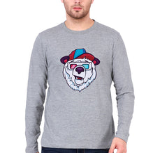 Load image into Gallery viewer, Bear Full Sleeves T-Shirt for Men-Grey Melange-Ektarfa.online
