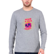 Load image into Gallery viewer, Psychedelic Music Peace Love Full Sleeves T-Shirt for Men-S(38 Inches)-Grey Melange-Ektarfa.online
