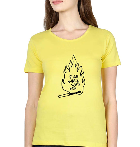 Twin Peaks Fire Walk With Me T-Shirt for Women-Yellow-Ektarfa.online