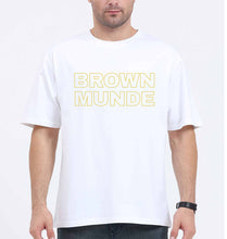 Load image into Gallery viewer, BROWN MUNDE Oversized T-Shirt for Men-White-Ektarfa.online

