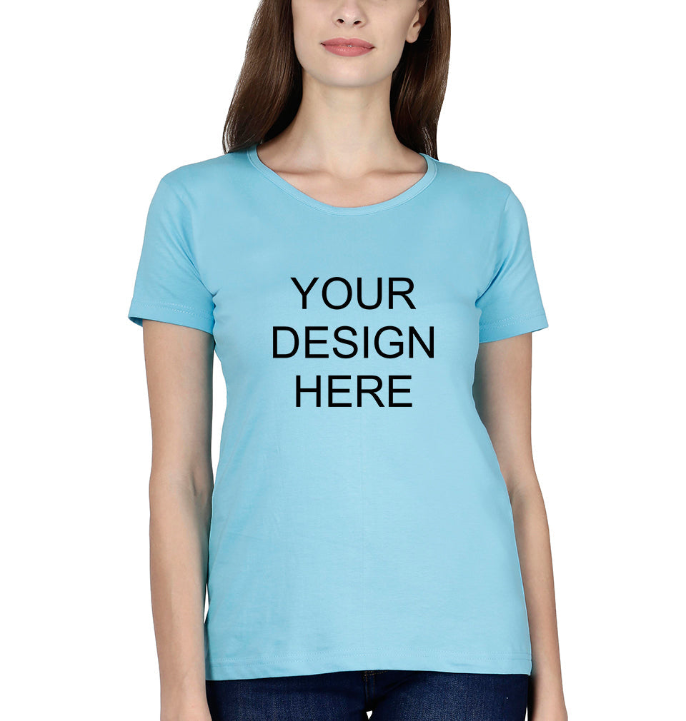 Customized-Custom-Personalized T-Shirt for Women-SkyBlue-Ektarfa.online