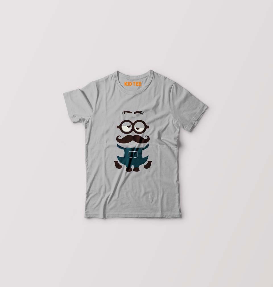 Minion Kids T-Shirt for Boy/Girl-Grey-Ektarfa.online