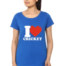 Load image into Gallery viewer, I Love Cricket T-Shirt for Women
