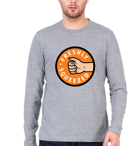 Orange Cassidy - Freshly Squeezed Full Sleeves T-Shirt for Men-Grey-Ektarfa.online