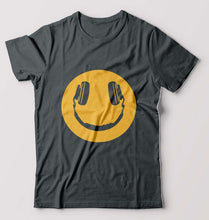 Load image into Gallery viewer, Emoji Headphone Music T-Shirt for Men-Steel grey-Ektarfa.online
