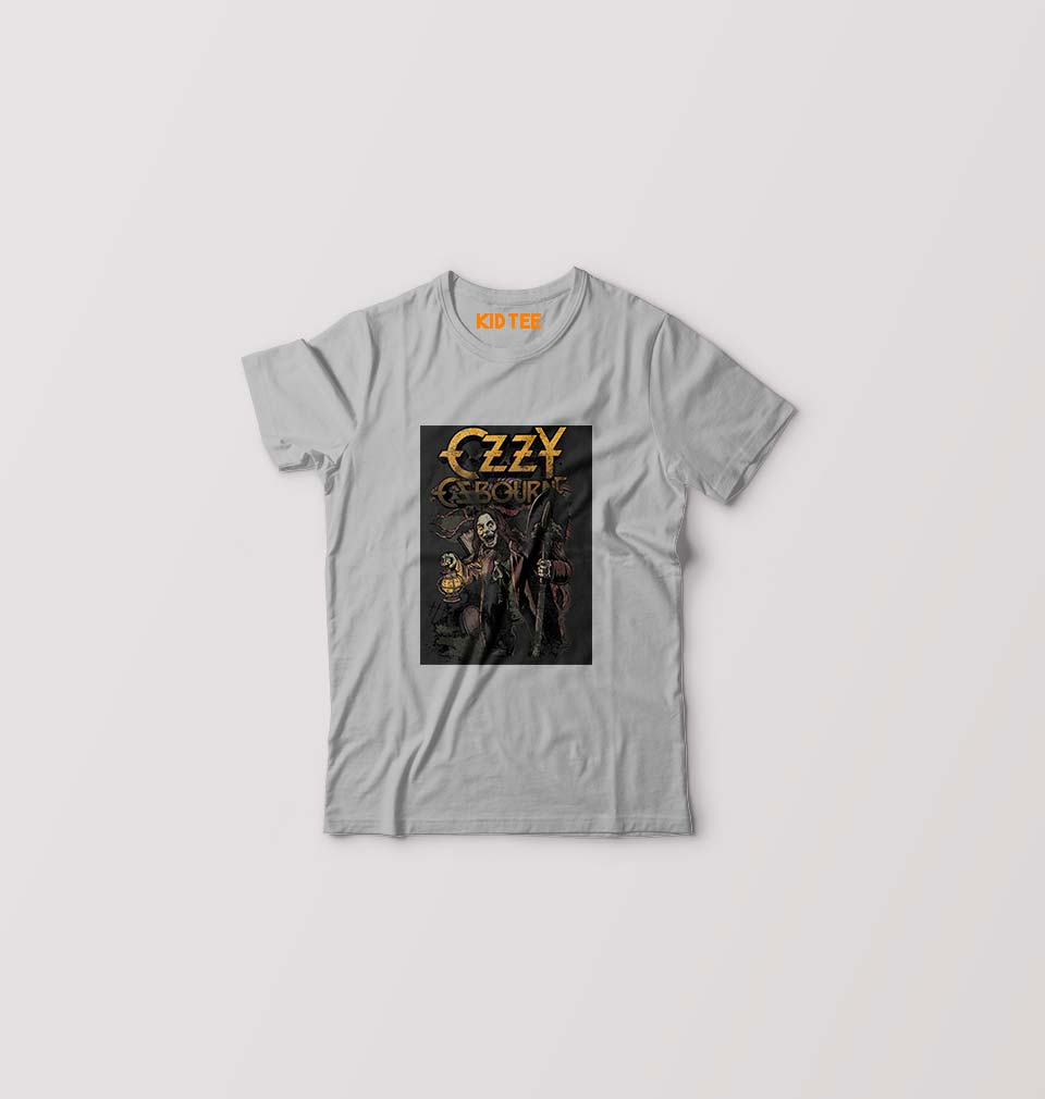 Ozzy Osbourne Kids T-Shirt for Boy/Girl-Grey-Ektarfa.online