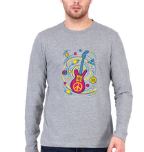 Load image into Gallery viewer, Psychedelic Music Full Sleeves T-Shirt for Men-Grey Melange-Ektarfa.online
