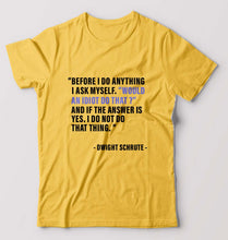 Load image into Gallery viewer, Dwight Schrute T-Shirt for Men-Golden Yellow-Ektarfa.online
