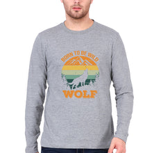 Load image into Gallery viewer, Wolf Full Sleeves T-Shirt for Men-Grey Melange-Ektarfa.online
