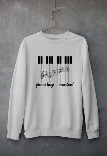 Piano Unisex Sweatshirt for Men/Women-Grey Melange-Ektarfa.online