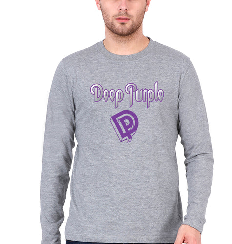 Deep Purple Full Sleeves T-Shirt for Men-Grey Melange-Ektarfa.online