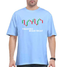 Load image into Gallery viewer, Trader Share Market Oversized T-Shirt for Men-Baby Blue-Ektarfa.online
