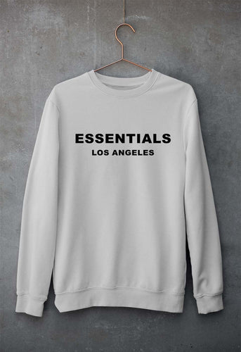 Essentials Unisex Sweatshirt for Men/Women-S(40 Inches)-Grey Melange-Ektarfa.online