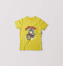 Load image into Gallery viewer, Shark Rider Kids T-Shirt for Boy/Girl-Mustard Yellow-Ektarfa.online

