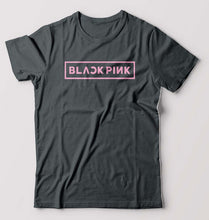 Load image into Gallery viewer, Black Pink Kpop T-Shirt for Men-S(38 Inches)-Steel grey-Ektarfa.online
