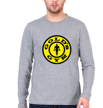 Load image into Gallery viewer, Gold&#39;s Gym Full Sleeves T-Shirt for Men-S(38 Inches)-Grey Melange-Ektarfa.online
