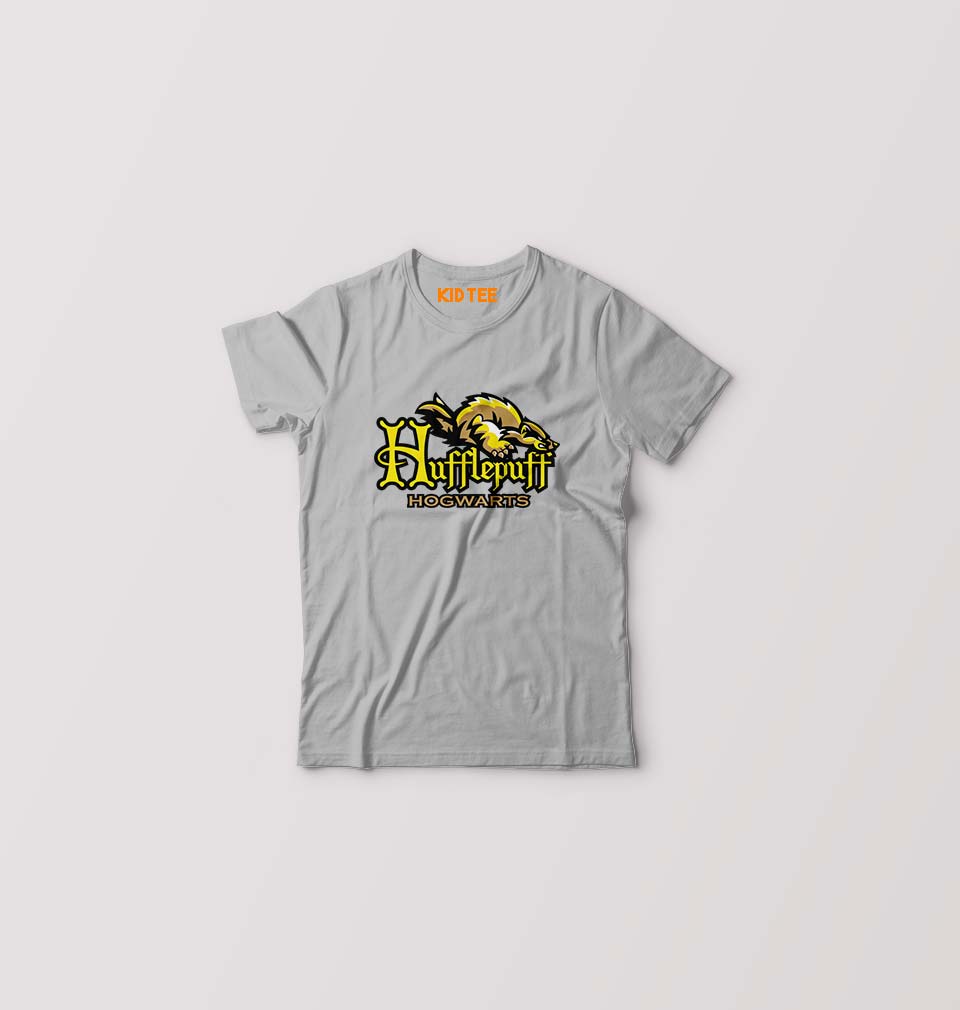 Hufflepuff Harry Potter Kids T-Shirt for Boy/Girl-Grey-Ektarfa.online