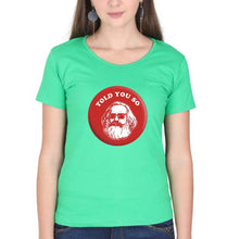 Load image into Gallery viewer, Karl Marx T-Shirt for Women-flag green-Ektarfa.online
