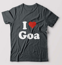 Load image into Gallery viewer, I Love Goa T-Shirt for Men-Steel grey-Ektarfa.online
