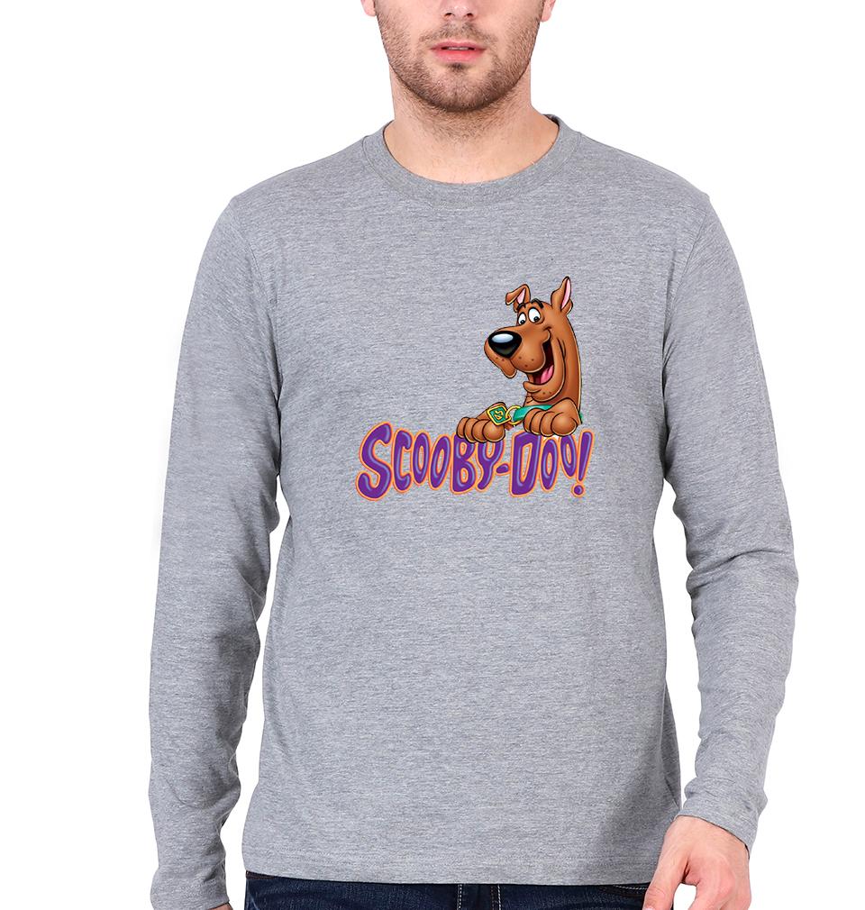 Scooby Doo Full Sleeves T-Shirt for Men-S(38 Inches)-Grey Melange-Ektarfa.online