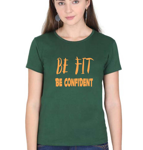 Gym Fit T-Shirt for Women-Dark Green-Ektarfa.online