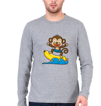 Load image into Gallery viewer, Monkey Banana Full Sleeves T-Shirt for Men-Grey-Ektarfa.online
