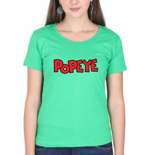 Load image into Gallery viewer, Popeye T-Shirt for Women-XS(32 Inches)-flag green-Ektarfa.online
