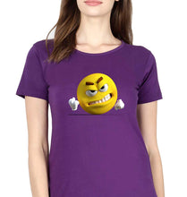 Load image into Gallery viewer, Angry Emoji T-Shirt for Women-Purple-Ektarfa.online
