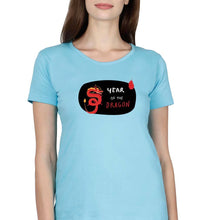 Load image into Gallery viewer, Dragon T-Shirt for Women-XS(32 Inches)-SkyBlue-Ektarfa.online
