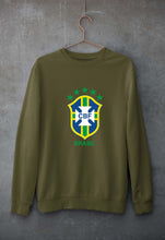 Load image into Gallery viewer, Brazil Football Unisex Sweatshirt for Men/Women-Olive Green-Ektarfa.online
