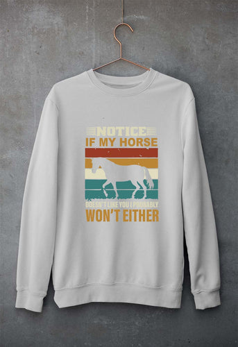 Horse Unisex Sweatshirt for Men/Women-Grey Melange-Ektarfa.online