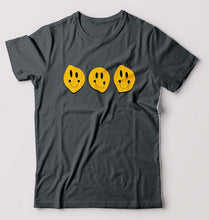 Load image into Gallery viewer, Smiley T-Shirt for Men-S(38 Inches)-Steel grey-Ektarfa.online
