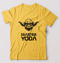 Load image into Gallery viewer, Yoda Star Wars T-Shirt for Men-S(38 Inches)-Golden Yellow-Ektarfa.online
