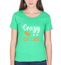 Load image into Gallery viewer, Cat Lady T-Shirt for Women-flag green-Ektarfa.online
